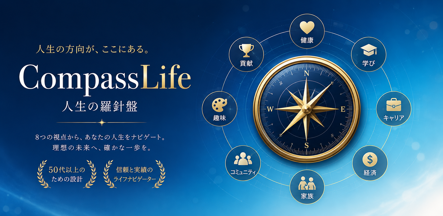 50代からの人生、「CompassLife」で見つける自分だけの羅針盤